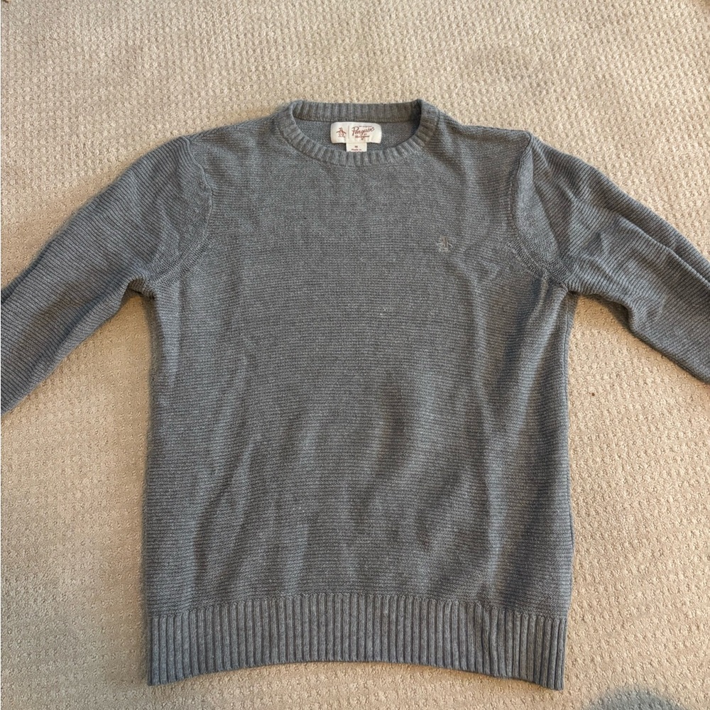 Penguin Gray Crew Neck Sweater